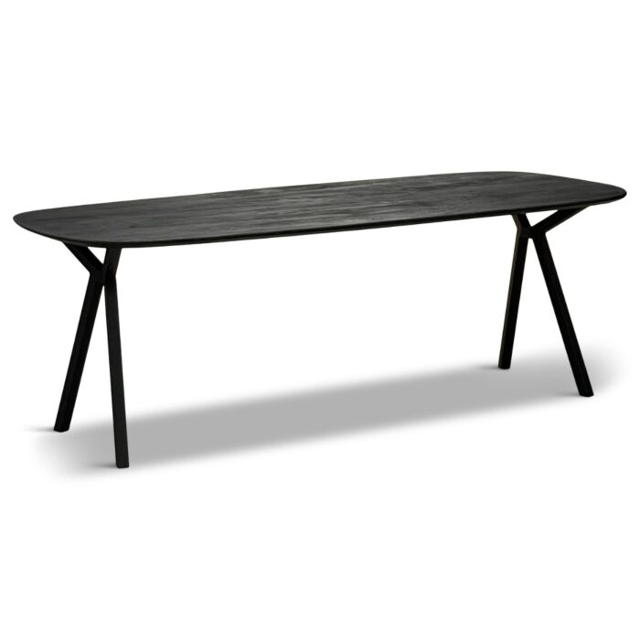 Deense Eettafel Caval Ovaal Zwart x Edge