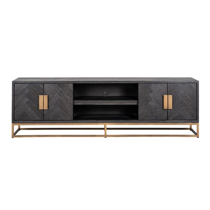 TV-dressoir Blackbone brass 4-deuren 200