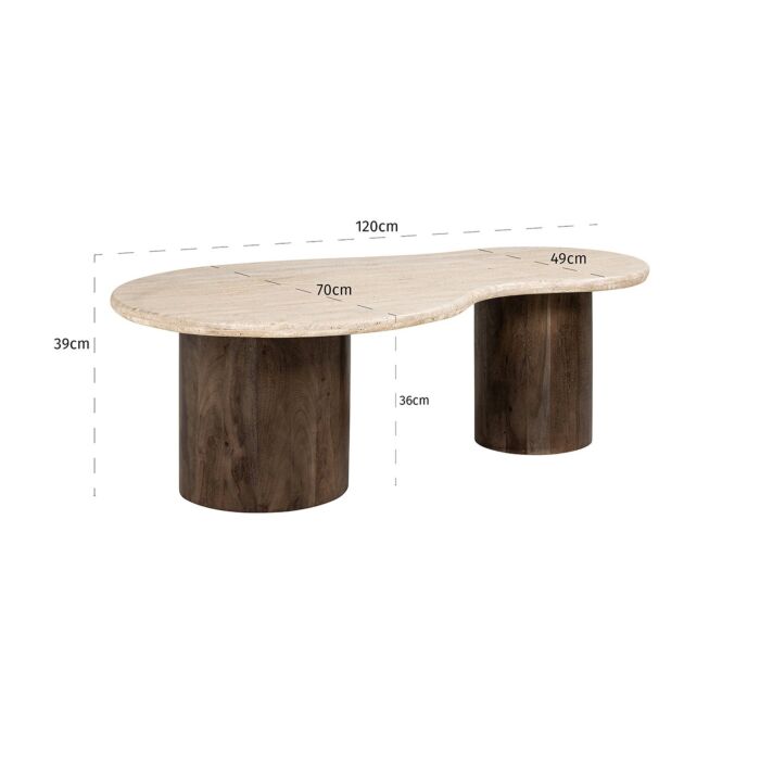 Salontafel Douglas Travertin