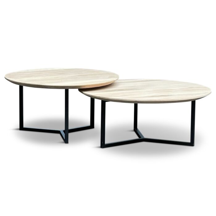 Salontafel Set van 2 Maxime Naturel White