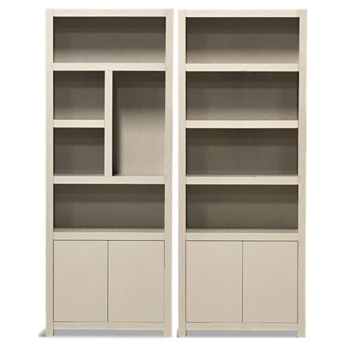 Boekenkast Diamond 80cm 4 vaks Taupe Eiken