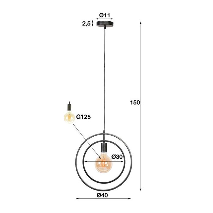 Hanglamp 1L Turn around