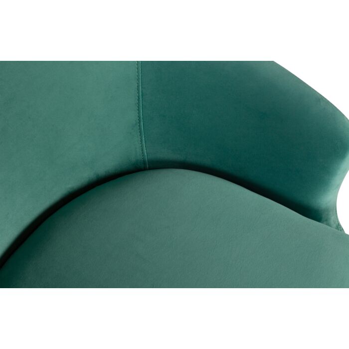 WOOOD Jada Draaifauteuil Fluweel Teal