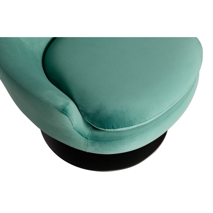 WOOOD Jada Draaifauteuil Fluweel Teal