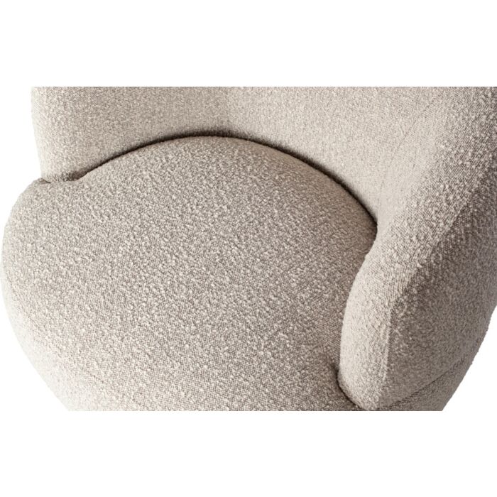 WOOLLY DRAAIFAUTEUIL BOUCLE NATUREL GEMELEERD