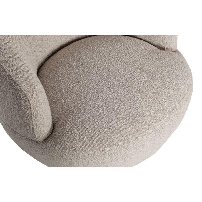 WOOLLY DRAAIFAUTEUIL BOUCLE NATUREL GEMELEERD