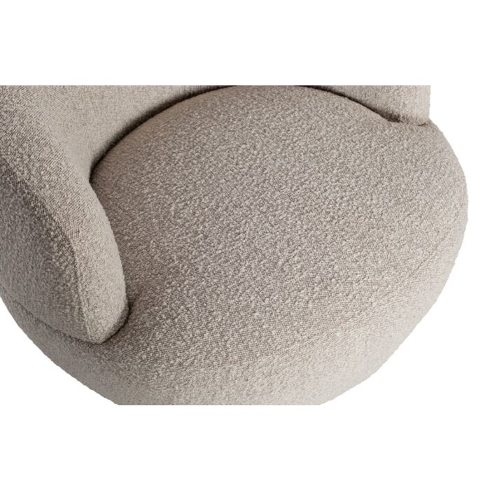 WOOLLY DRAAIFAUTEUIL BOUCLÉ NATUREL GEMELEERD