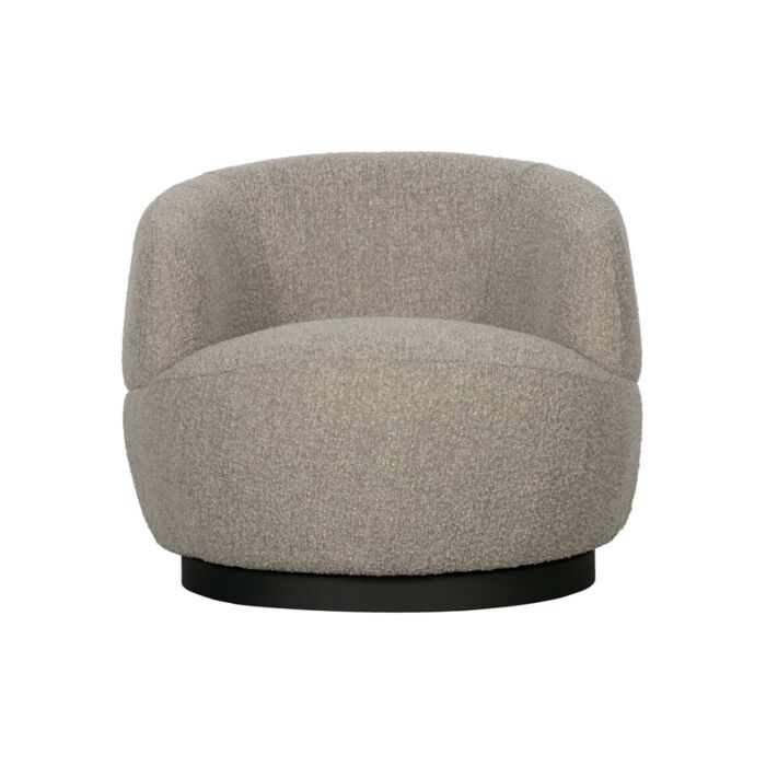 WOOLLY DRAAIFAUTEUIL BOUCLE NATUREL GEMELEERD