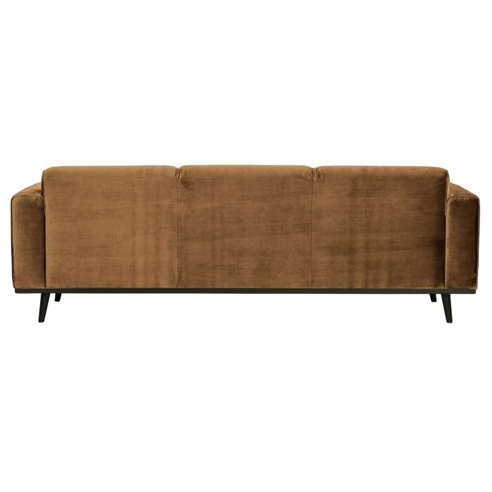STATEMENT 3-ZITS BANK 230 CM FLUWEEL HONINGGEEL