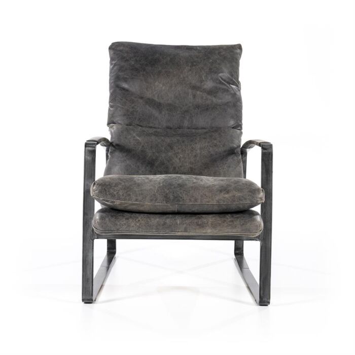 Fauteuil Lex - antraciet vintage leer