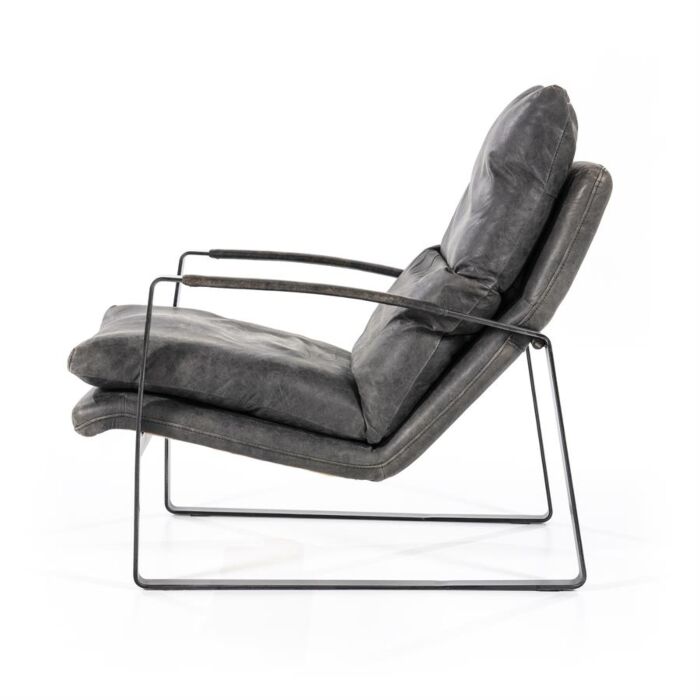 Fauteuil Lex - antraciet vintage leer