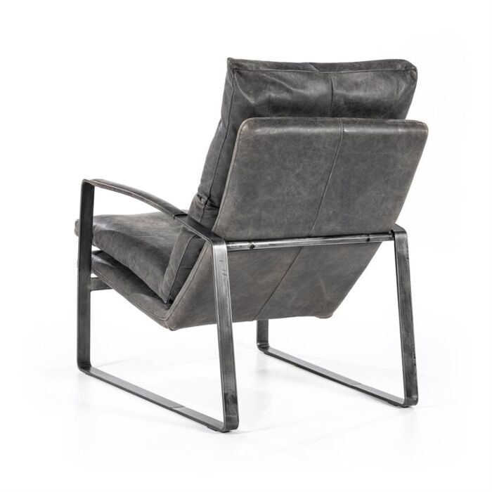 Fauteuil Lex - antraciet vintage leer