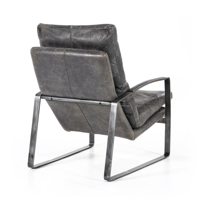 Fauteuil Lex - antraciet vintage leer