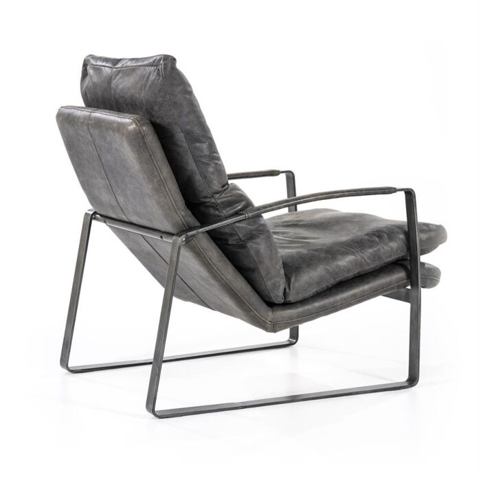Fauteuil Lex - antraciet vintage leer