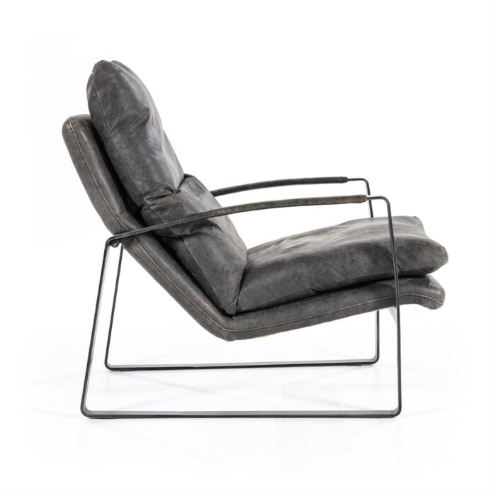 Fauteuil Lex - antraciet vintage leer
