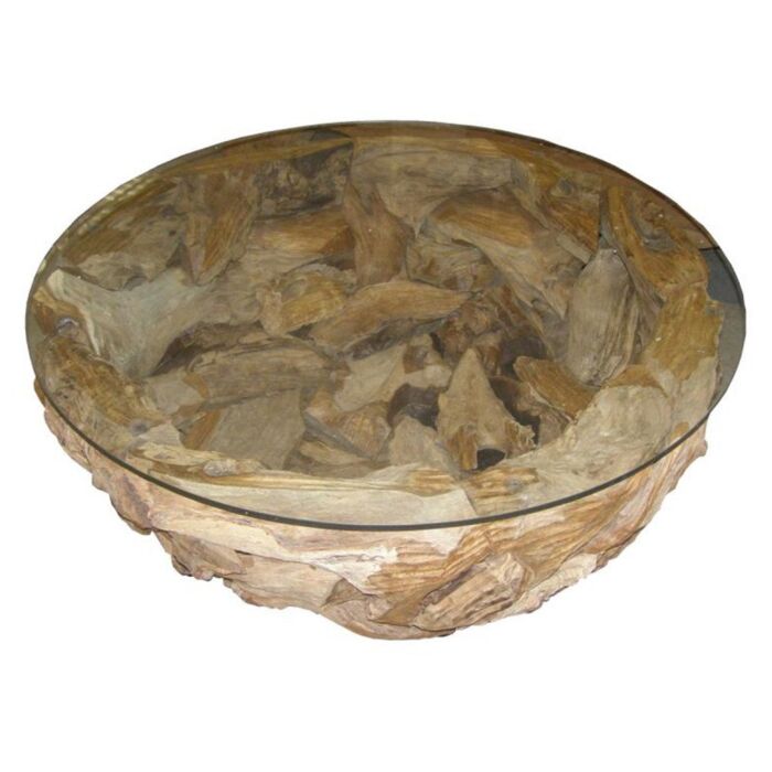 Salontafel Roel Teak en Glas