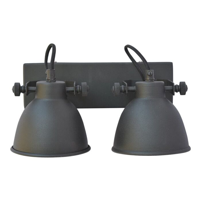 Wandlamp Industrial Double Industrieel Antique Vintage Grey 