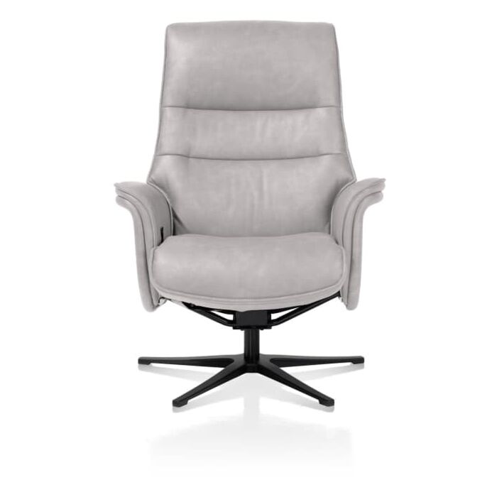 Lotis, Relaxfauteuil (Incl. Poef) - Stof Pala - Lichtgrijs