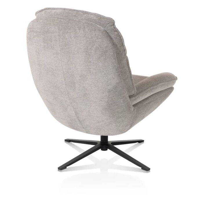 Florence, relaxfauteuil (incl. poef) - stof Enzo - Kiezel