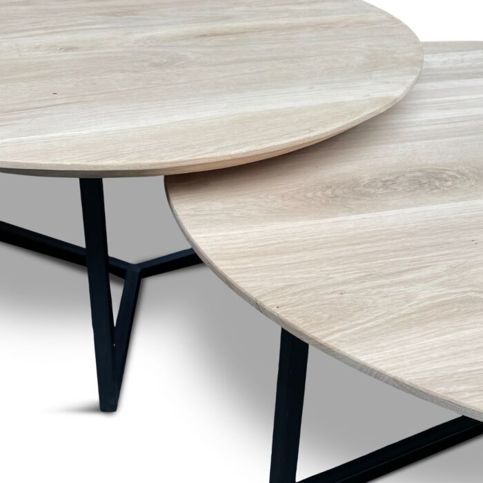 Salontafel Set van 2 Maxime Naturel White