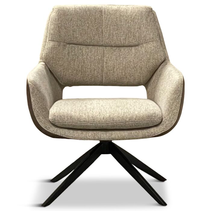 Fauteuil Dragon Naturel Beige/Microleer Bruin 