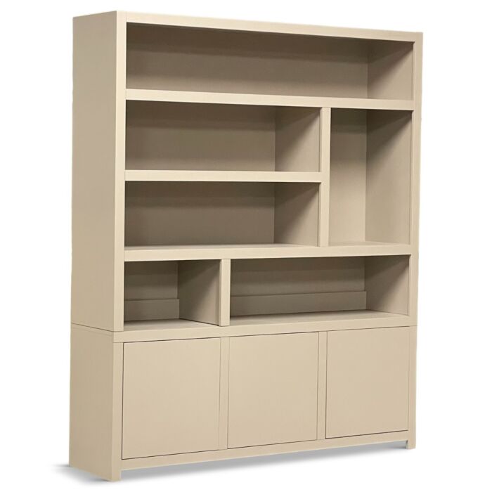 Boekenkast Diamond Taupe Breed 180cm Eiken