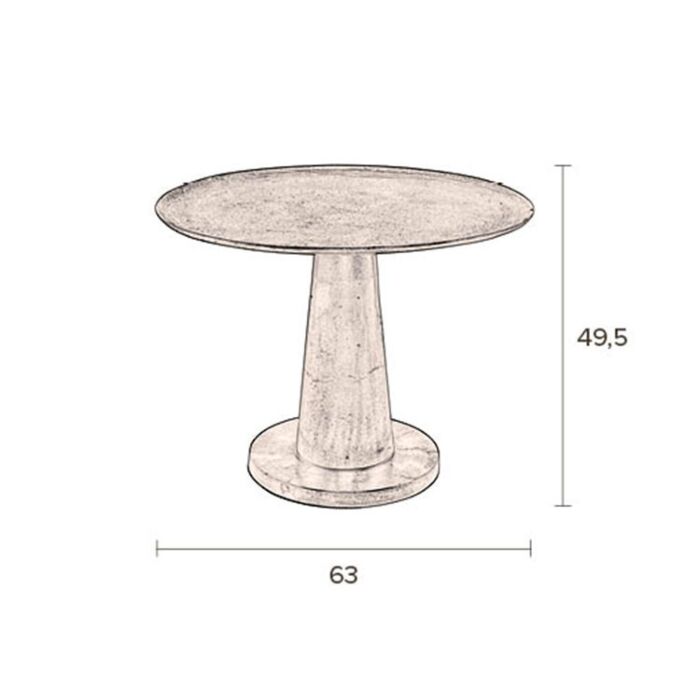 Dutchbone Bijzettafel Brute Nickel