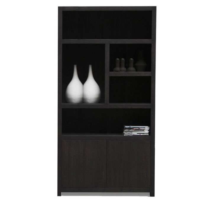 Boekenkast Set Diamond 120 5 vaks rechts + 5 vaks links Eiken