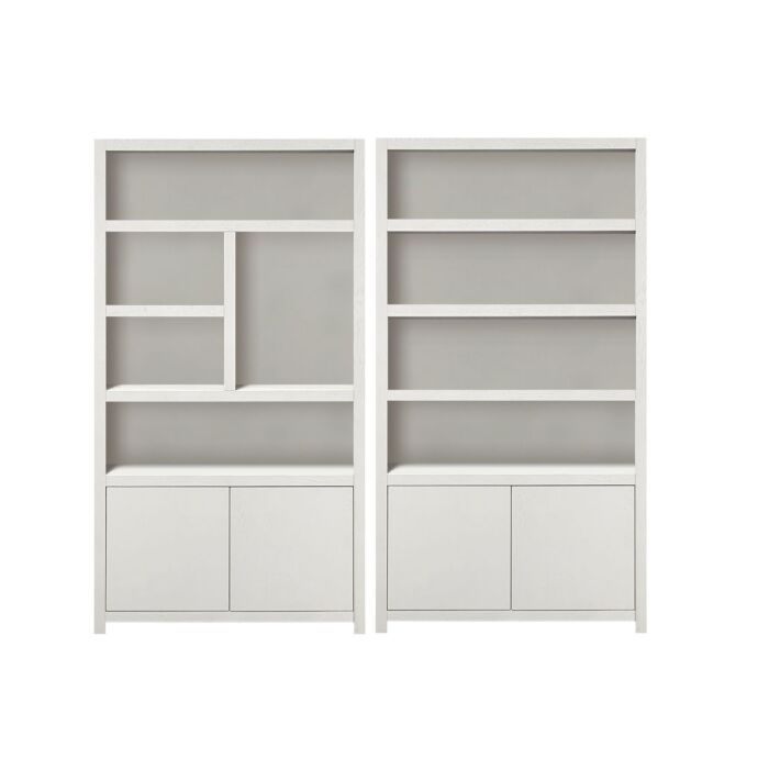 Boekenkast Diamond 120cm 4 Vaks Sand/Grey Eiken