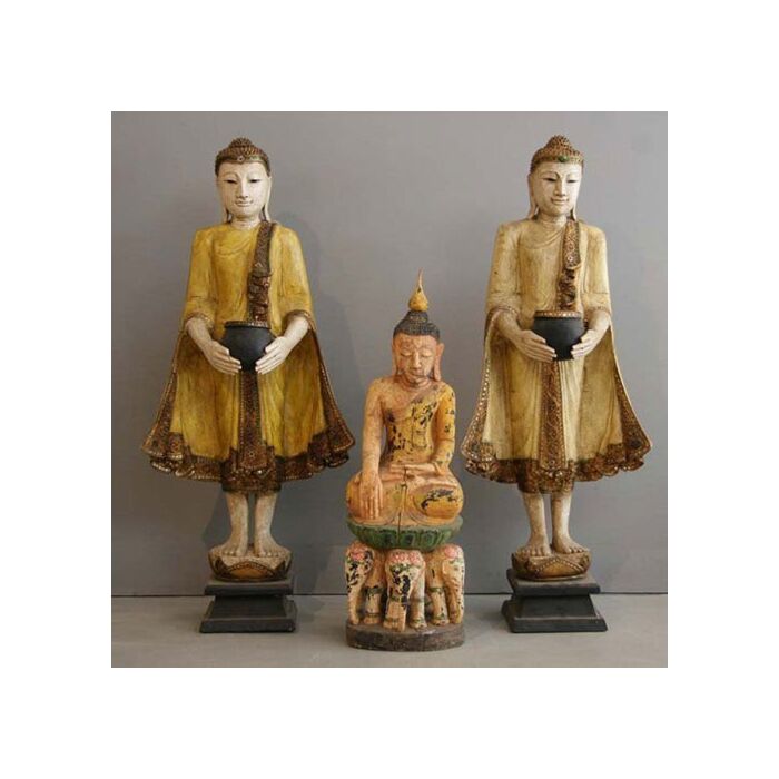 Standing Buddha Black Thailand