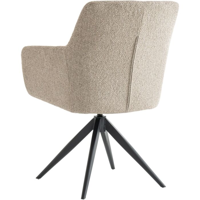 Eetkamerstoel Vinta Beige (metaal zwart)