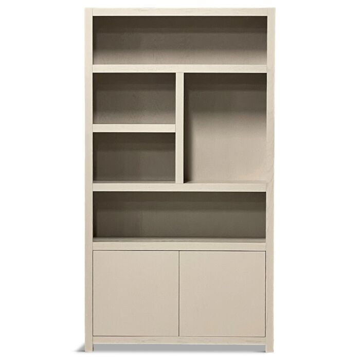 Boekenkast Diamond Taupe 120cm 5 Vaks Rechts