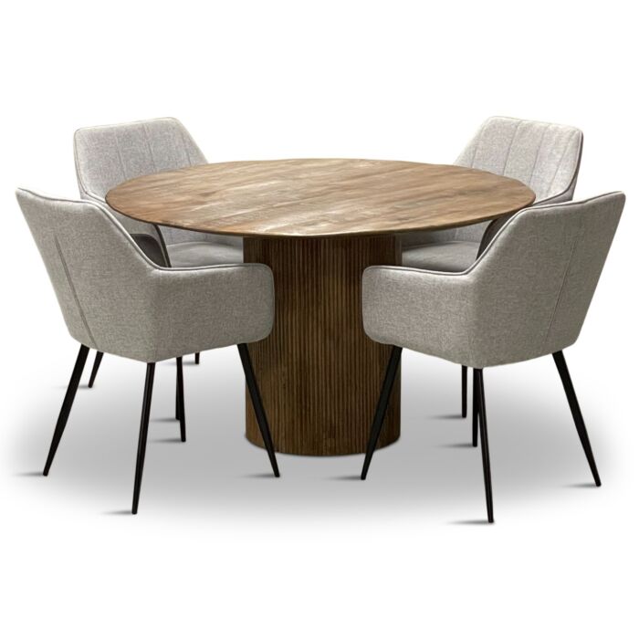 Eetkamertafel Rocco Mango Brown Ø130cm 