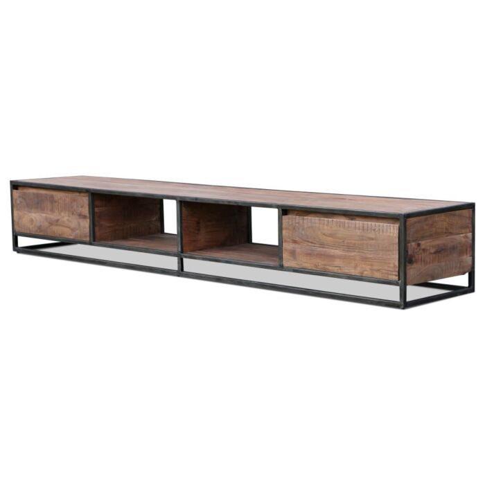 Industrieel TV-dressoir metaal Darwin 240 cm