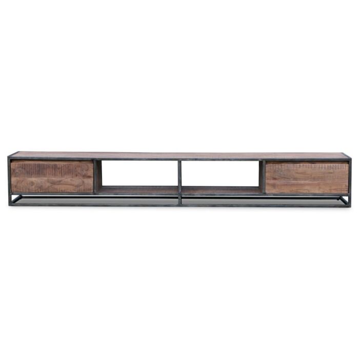 Industrieel TV-dressoir metaal Darwin 240 cm