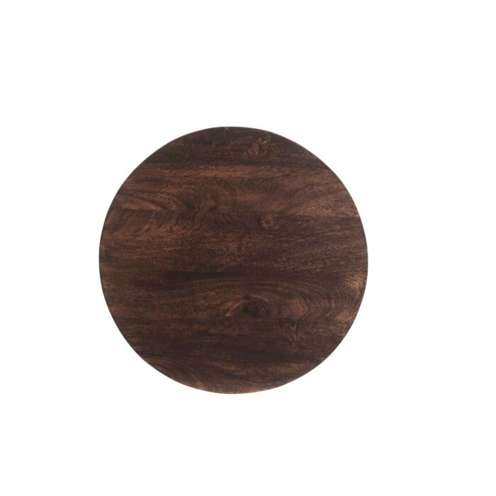 Bijzettafel Salvatora ø50 Mangohout Walnut