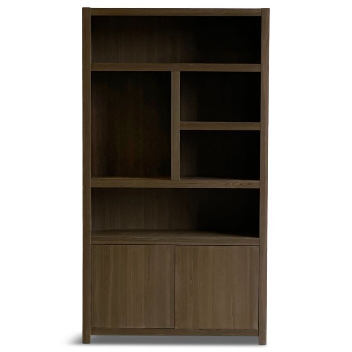 Diamond Boekenkast 120cm 5 Vaks Links Bruin Eiken