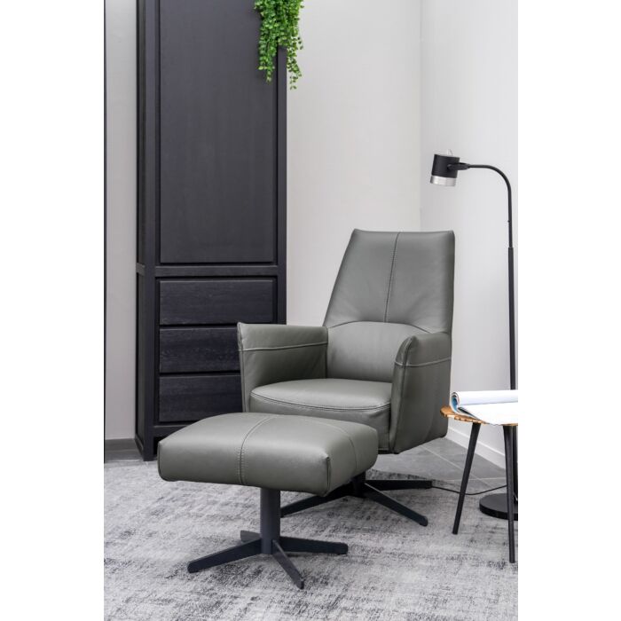 Fauteuil Matera Hoge Rug Lichtgrijs