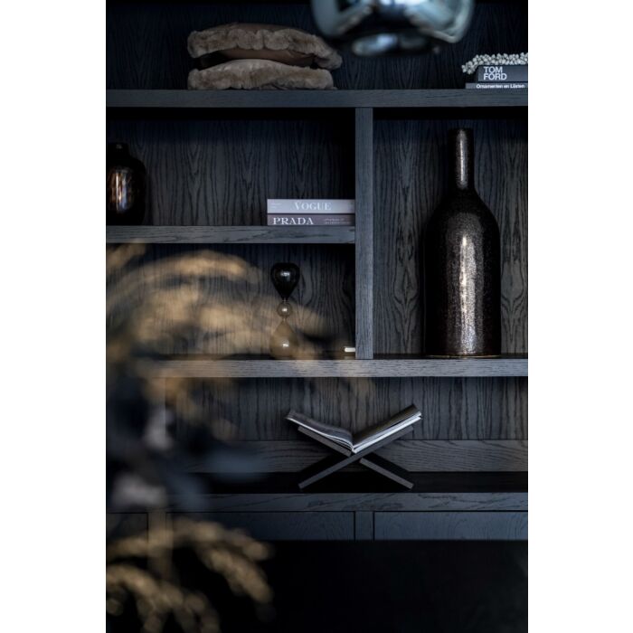 Boekenkast Diamond Zwart 180cm Eiken
