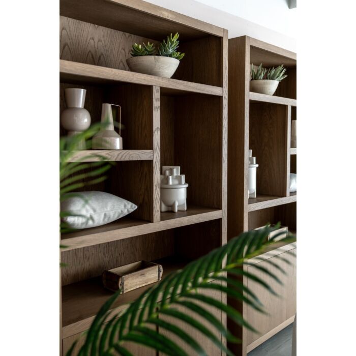 Boekenkast Diamond September 120cm 5 Vaks Links Eiken