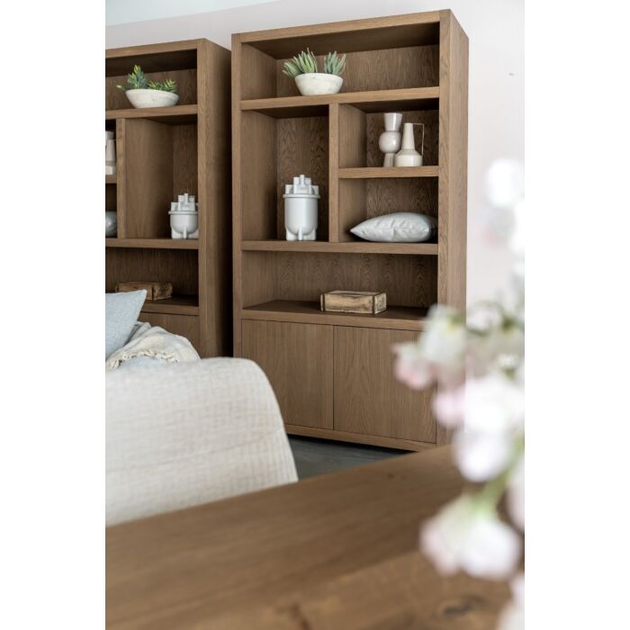Boekenkast Diamond September 120cm 5 Vaks Links Eiken
