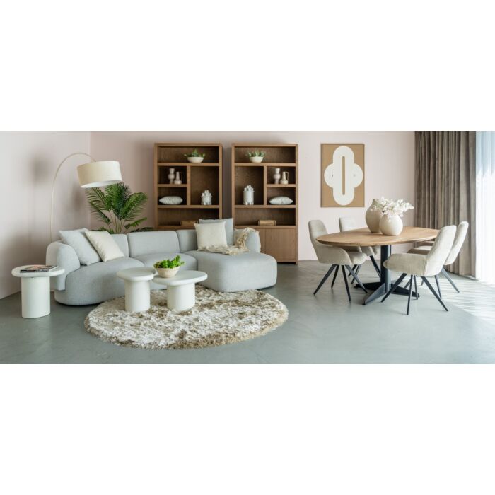 Boekenkast Diamond September 120cm 5 Vaks Links Eiken