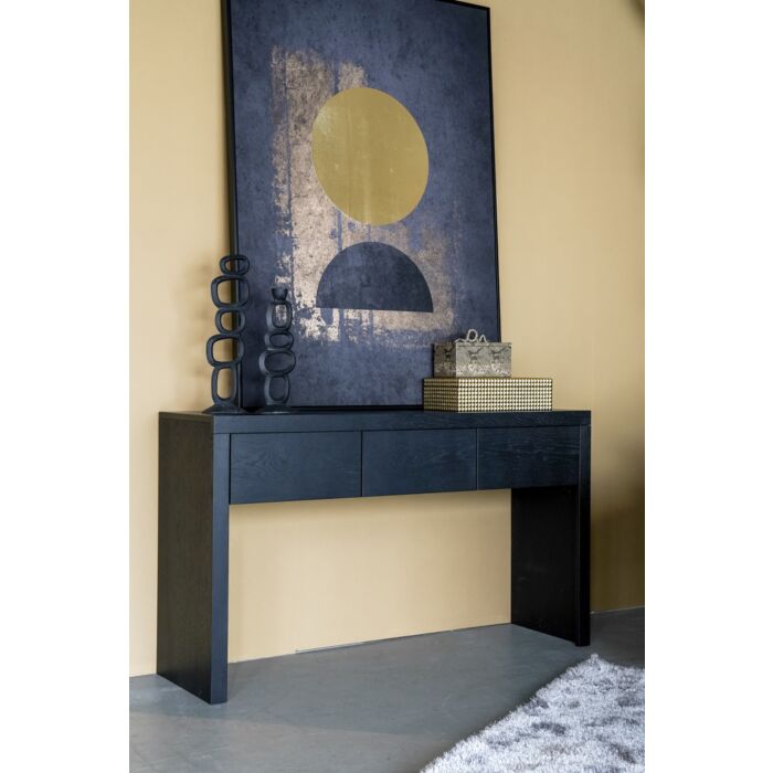 Sidetable Diamond Zwart 140cm Eiken
