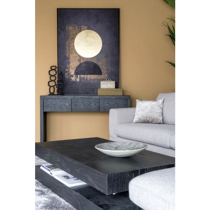 Sidetable Diamond Zwart 140cm Eiken