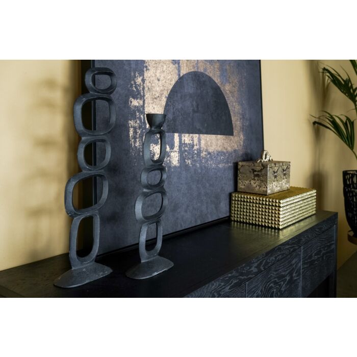 Sidetable Diamond Zwart 140cm Eiken