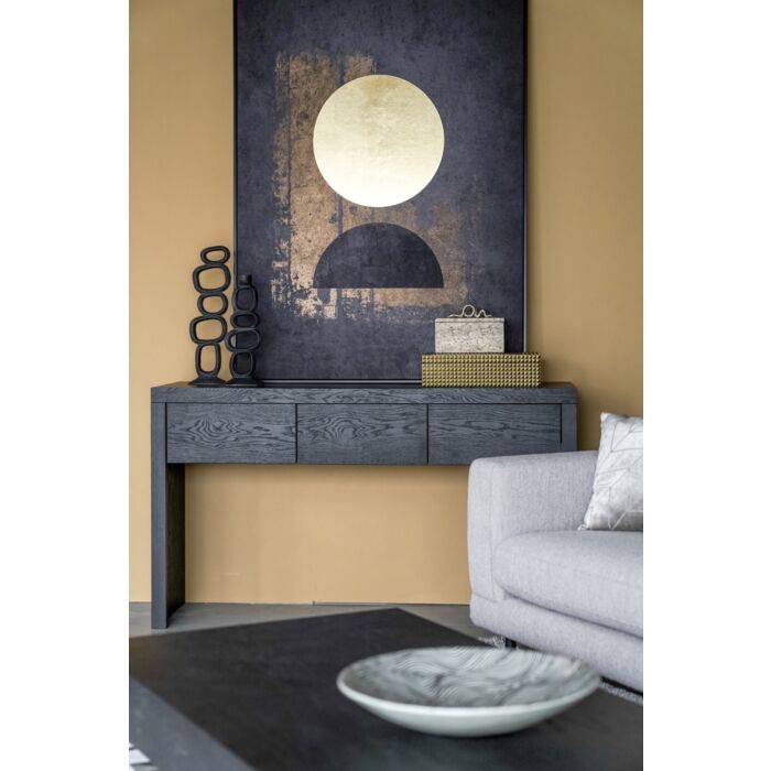 Sidetable Diamond Zwart 140cm Eiken