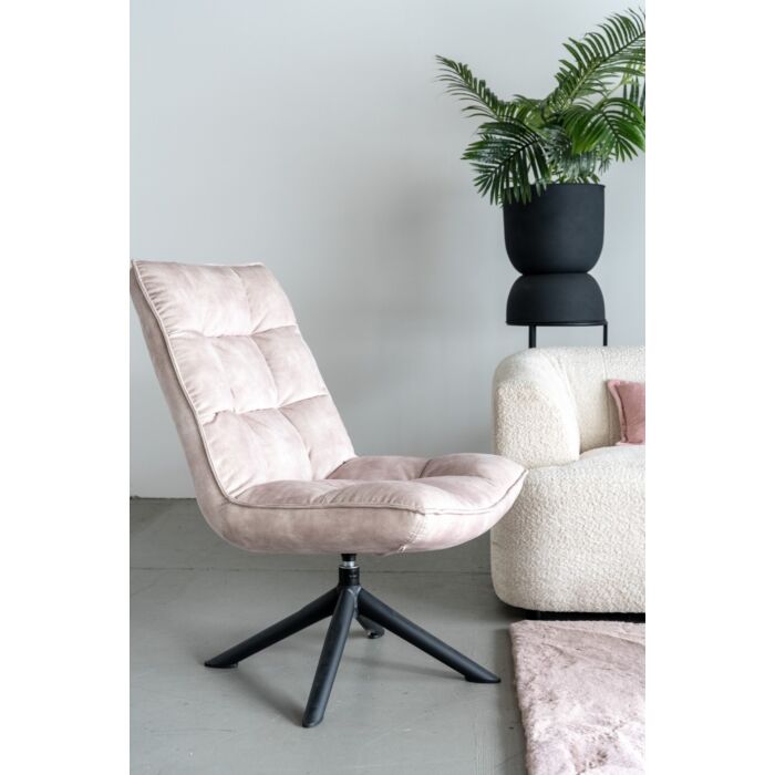 Draaifauteuil Spider Vintage Velours Champagne 