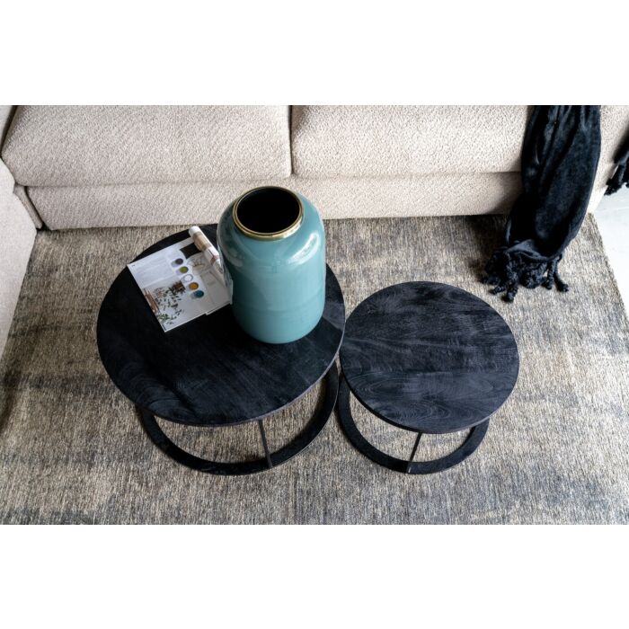 Salontafelset van 2 Locco Ø70 + Mango Sandblast Ø50cm