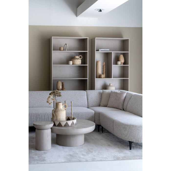 Boekenkast Eco Line 5 Vaks Links Taupe
