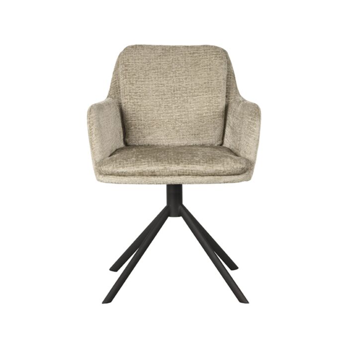 LABEL51 Eetkamerstoel Joy Beige Fluweel